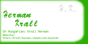 herman krall business card
